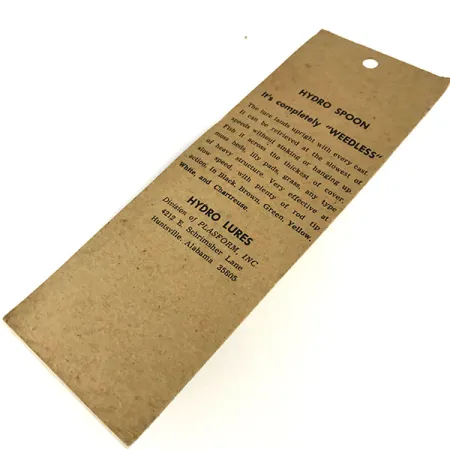 Hydro Lures Weedless Hydro Spoon, 1/2oz White / Black fishing spoon #9466