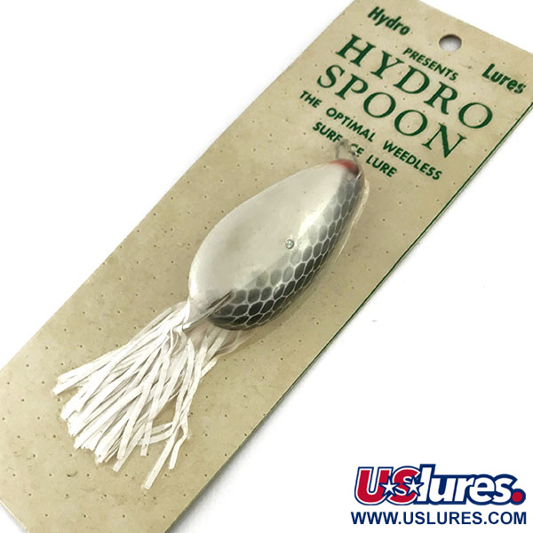  Hydro Lures Weedless Hydro Spoon, 1/2oz White / Black fishing spoon #9466