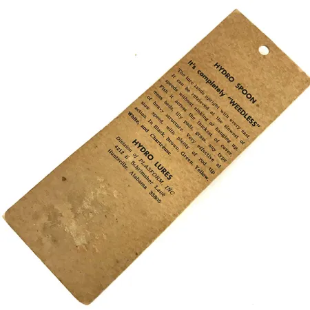 Hydro Lures Weedless Hydro Spoon, 3/5oz Yellow / Black fishing spoon #9468