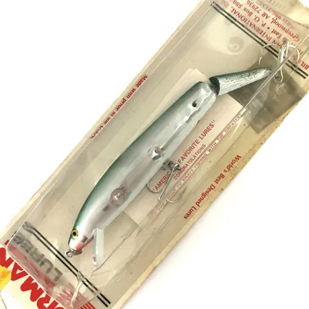 Bill Norman Jointed, 3/4oz Mirror Silver / Green fishing lure #9471