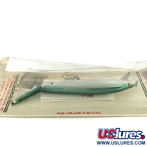   Bill Norman Jointed, 3/4oz Mirror Silver / Green fishing lure #9471