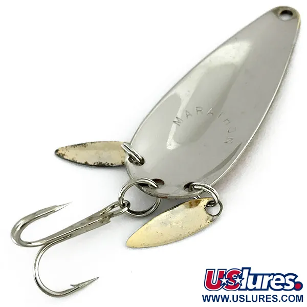 Vintage Marathon (with sonic blades), 2/5oz Brown / Nickel fishing spoon #9478