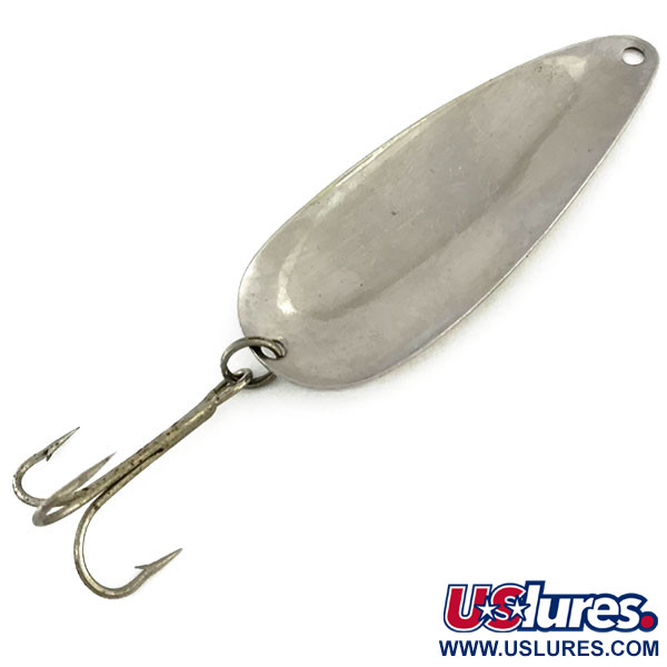 Vintage  Worth Chippewa Steel Spoon, 1/2oz Hammered Nickel fishing spoon #9483