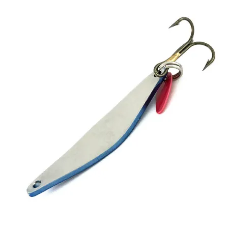 Vintage Bay de Noc Do-Jigger, 3/16oz Nickel / Blue fishing spoon #9491