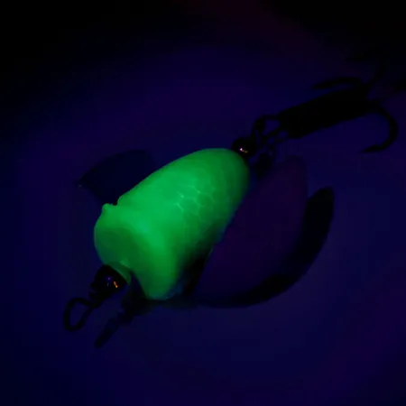Vintage Shur Strike Spin-N-Glo UV, 3/16oz Green spinning lure #9495