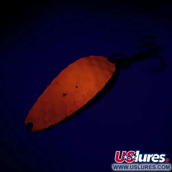 Vintage   Acme Little Cleo, 1/3oz Orange / Nickel fishing spoon #9507