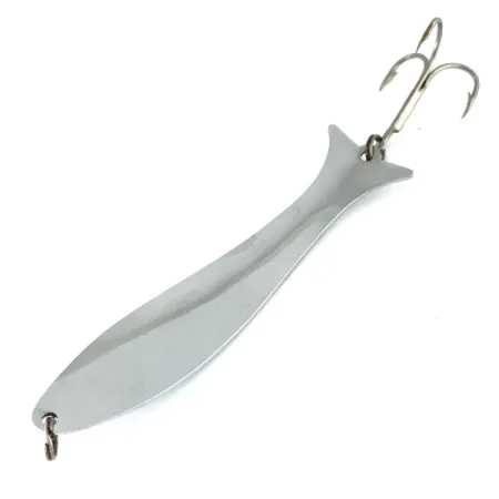 Vintage Williams Mooselook wobbler, 1/4oz Nickel fishing spoon #9508