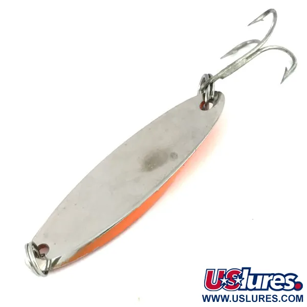 Vintage  Acme Kastmaster , 1/2oz Nickel / Orange fishing spoon #9511