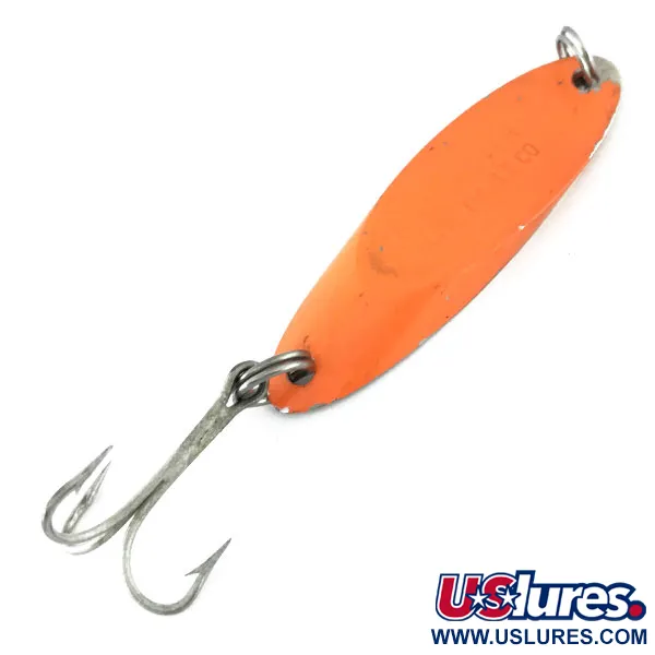 Vintage  Acme Kastmaster , 1/2oz Nickel / Orange fishing spoon #9511