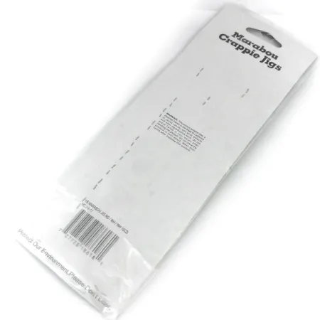 Bass Pro Shops Marabou Crappie Jig, 1/8oz White / Red fishing #9515