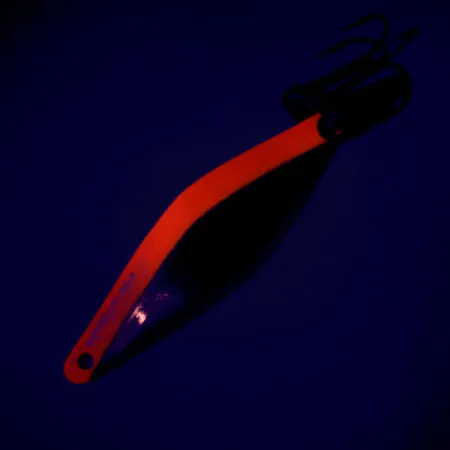 Vintage Bay de Noc Do-Jigger UV, 3/16oz Nickel / Orange fishing spoon #9522