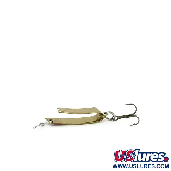 Vintage  South Bend Super-Duper 501, 3/32oz Gold / Red fishing spoon #9537