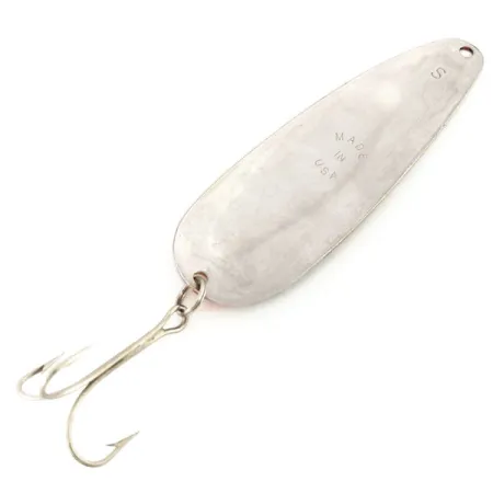 Vintage Worth Chippewa Steel Spoon, 3/5oz Black / Red / Nickel fishing spoon #9541