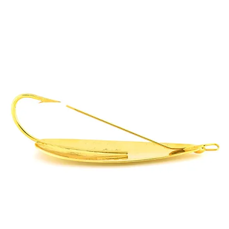 Vintage Weedless Johnson Silver Minnow, 1oz Gold fishing spoon #9554