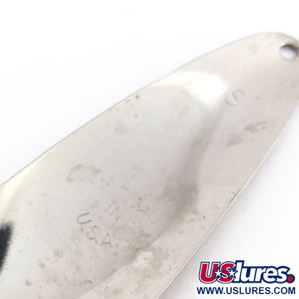 Vintage   Worth Chippewa Steel Spoon , 3/5oz Nickel fishing spoon #9555