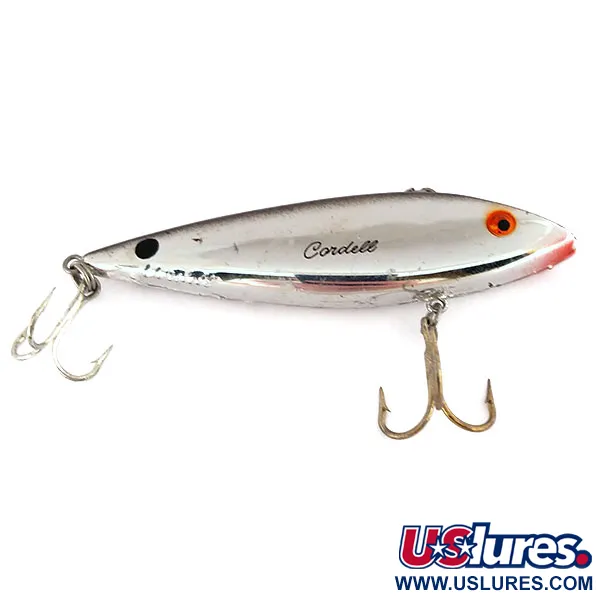 Vintage   Cotton Cordell Ratt'l Spot, 2/5oz Mirror Silver fishing lure #9557