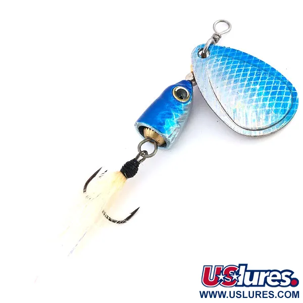 Blue Fox Vibrax Shallow, 1/4oz Rainbow Blue spinning lure #9566