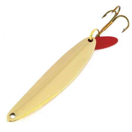 Vintage Bay de Noc Swedish pimple, 1/2oz Gold fishing spoon #9567