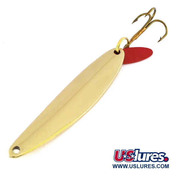 Vintage Bay de Noc Swedish pimple, 1/2oz Gold fishing spoon #9567