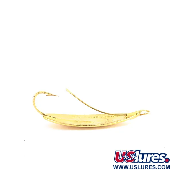 Vintage   Weedless Johnson Silver Minnow, 3/16oz Gold fishing spoon #9573