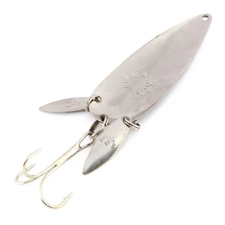Vintage Marathon (with sonic blades), 1/2oz Hammered Nickel fishing spoon #9579