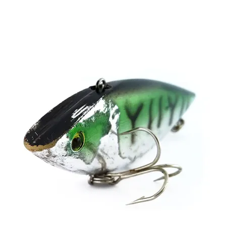 Vintage Cotton Cordell Ratt'l Spot, 3/4oz Green Tiger fishing lure #9582