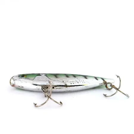 Vintage Cotton Cordell Ratt'l Spot, 3/4oz Green Tiger fishing lure #9582