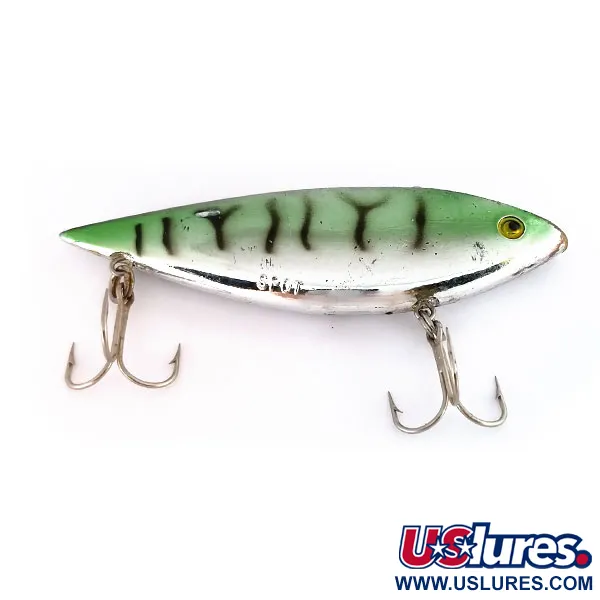 Vintage   Cotton Cordell Ratt'l Spot, 3/4oz Green Tiger fishing lure #9582