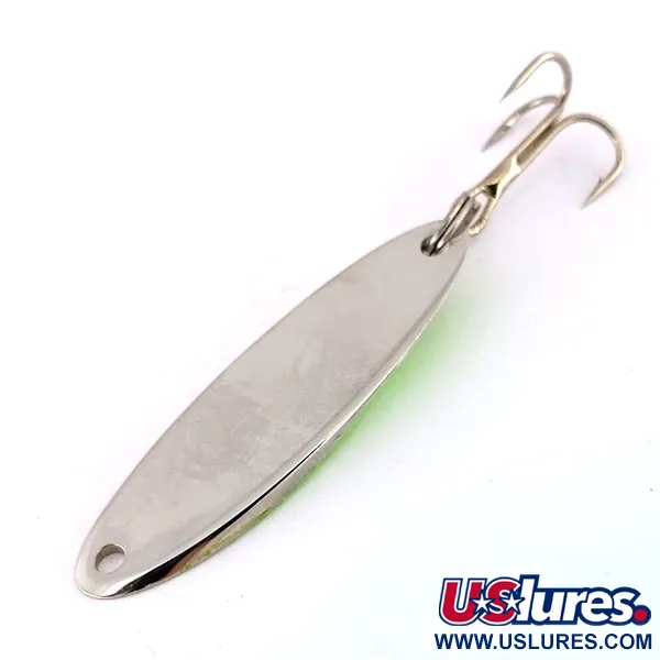 Vintage Acme Kastmaster , 3/8oz Nickel / Green fishing spoon #9587