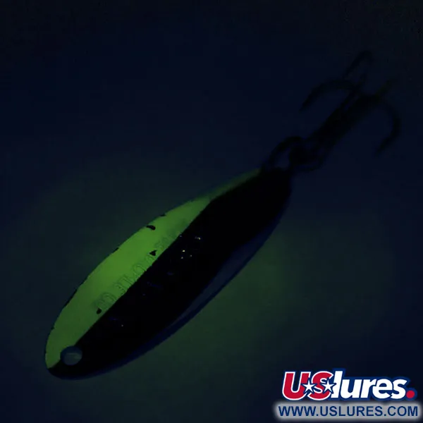 Vintage Acme Kastmaster , 3/8oz Nickel / Green fishing spoon #9587