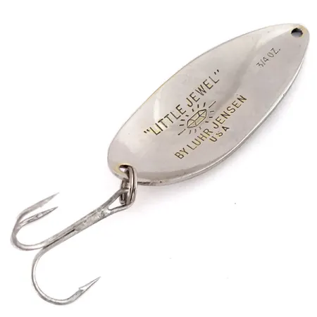 Vintage  Luhr Jensen Little Jewel , 3/4oz Nickel fishing spoon #17841