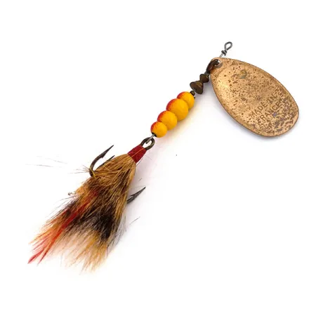 Vintage Mepps Aglia 5 Dressed (squirrel tail), 1/2oz Copper spinning lure #9590