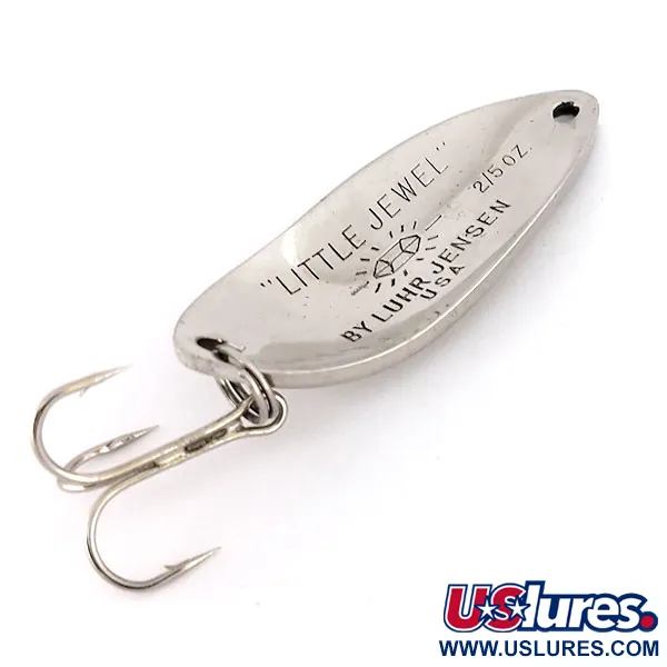 Vintage  Luhr Jensen Little Jewel, 1/2oz Nickel fishing spoon #9592