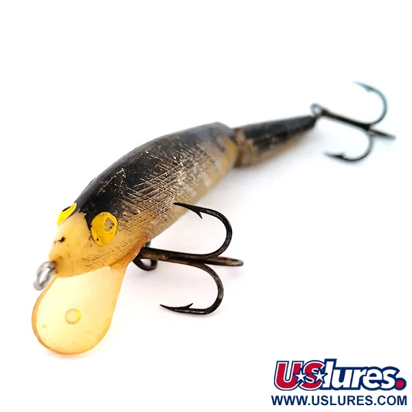 Vintage Norman Minnow Floater Jointed, 1/4oz Silver fishing lure #9598