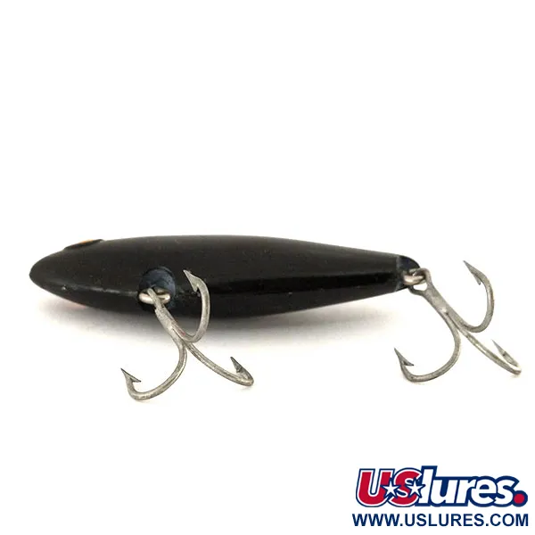 Vintage   Bomber Pinfish Hard Knock, 1/2oz Black fishing lure #9608