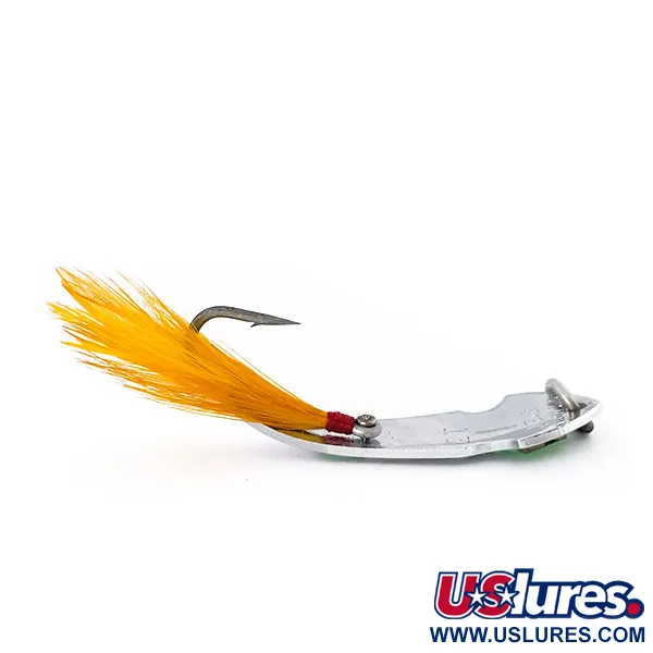 Vintage   Tony Accetta Pet Spoon 13, 3/16oz Nickel / Green fishing spoon #9609