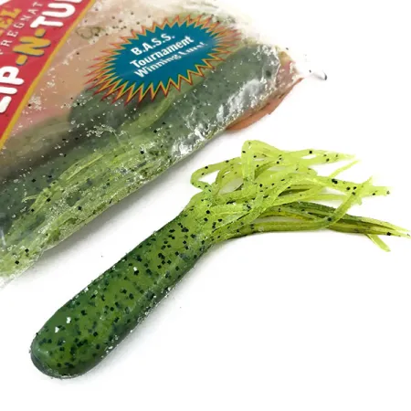 Strike King Flip-N-Tubs soft bait 5pcs, Chartreuse fishing #9614