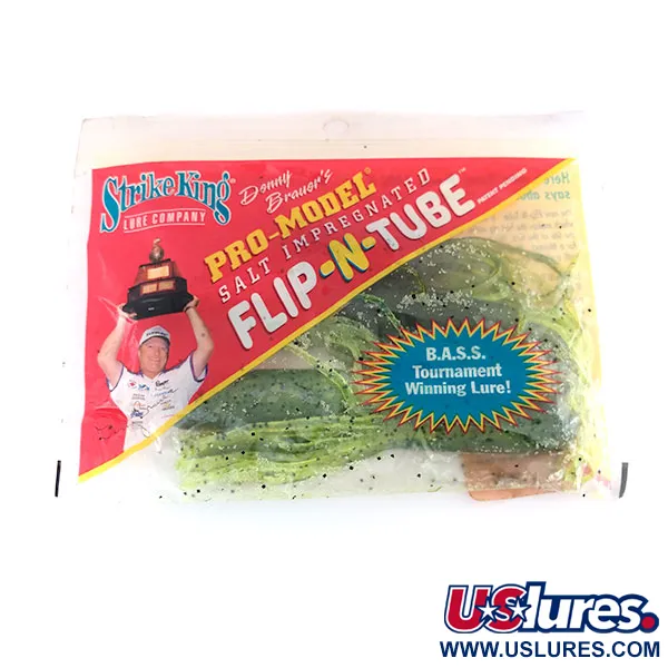   Strike King Flip-N-Tubs soft bait 5pcs,  Chartreuse fishing #9614