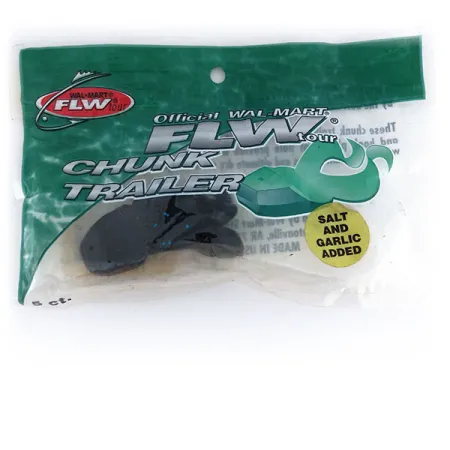 Vintage Other Wal Mart FLW Chunk soft bait 2 pcs, Black / blue fishing #9621
