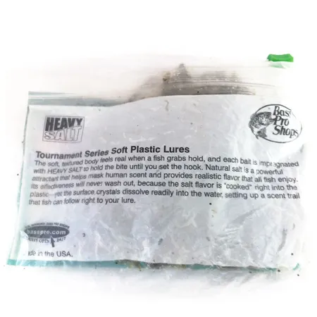 Vintage Bass Pro Shops Caterpillar Stud Tube soft bait 8pcs, Green Pumpkin fishing #9625