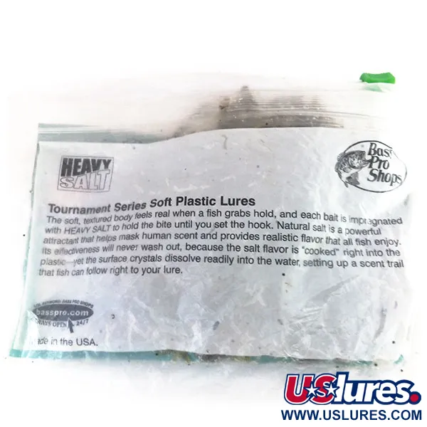 Vintage   Bass Pro Shops Caterpillar Stud Tube soft bait 8pcs,  Green Pumpkin fishing #9625