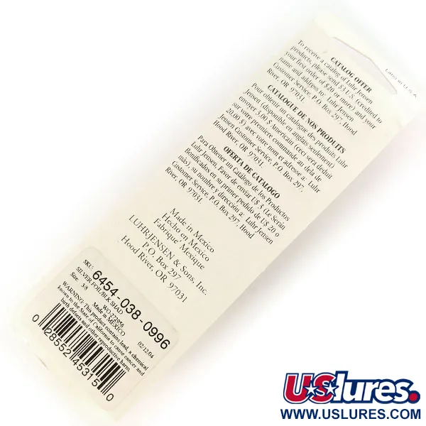   Luhr Jensen P.J.POP Wooden Hand-made lure, 3/5oz Black / Silver fishing lure #9634