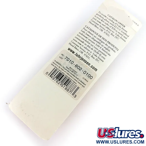   Luhr Jensen P.J.POP Wooden Hand-made lure, 3/5oz Pearl / Red fishing lure #9635