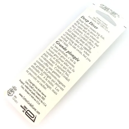 Cotton Cordell Grappler Shad Deep Diver, 2/5oz Nickel / Black fishing lure #9636