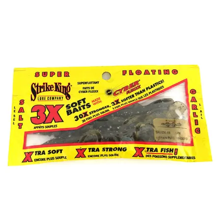 Strike King Lizard soft bait 5pcs, Green Pumpkin Seed fishing #9653