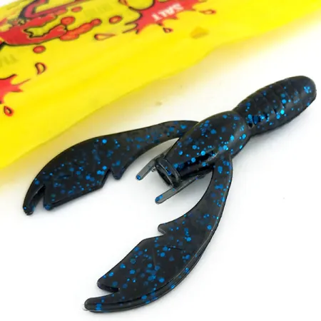 NetBait Tiny Paca Craw soft bait 4 pcs, Black Blue Flake fishing #9655
