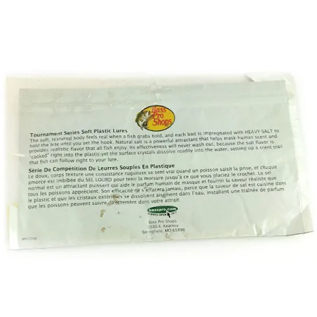 Bass Pro Shops Tournament Series 7pcs soft bait, White (White) fishing #9659