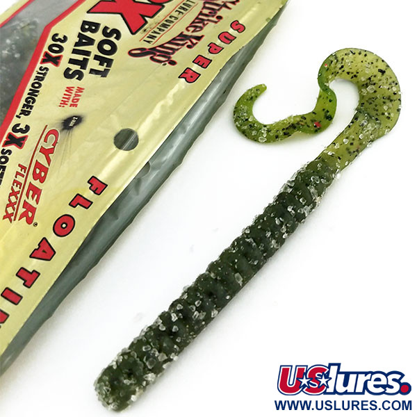 Vintage   Strike King Ribbon Tail Worm soft bait 5pcs,   fishing #9663