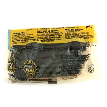 Vintage Berkley Powerbait Power Worm 5pcs soft bait, Black fishing #9665