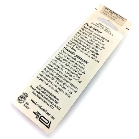 Cotton Cordell Deep Diver, 1/4oz Tiger fishing lure #9672